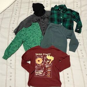 Boys 3T long sleeve Green Dinosaur Print Kids Shirt